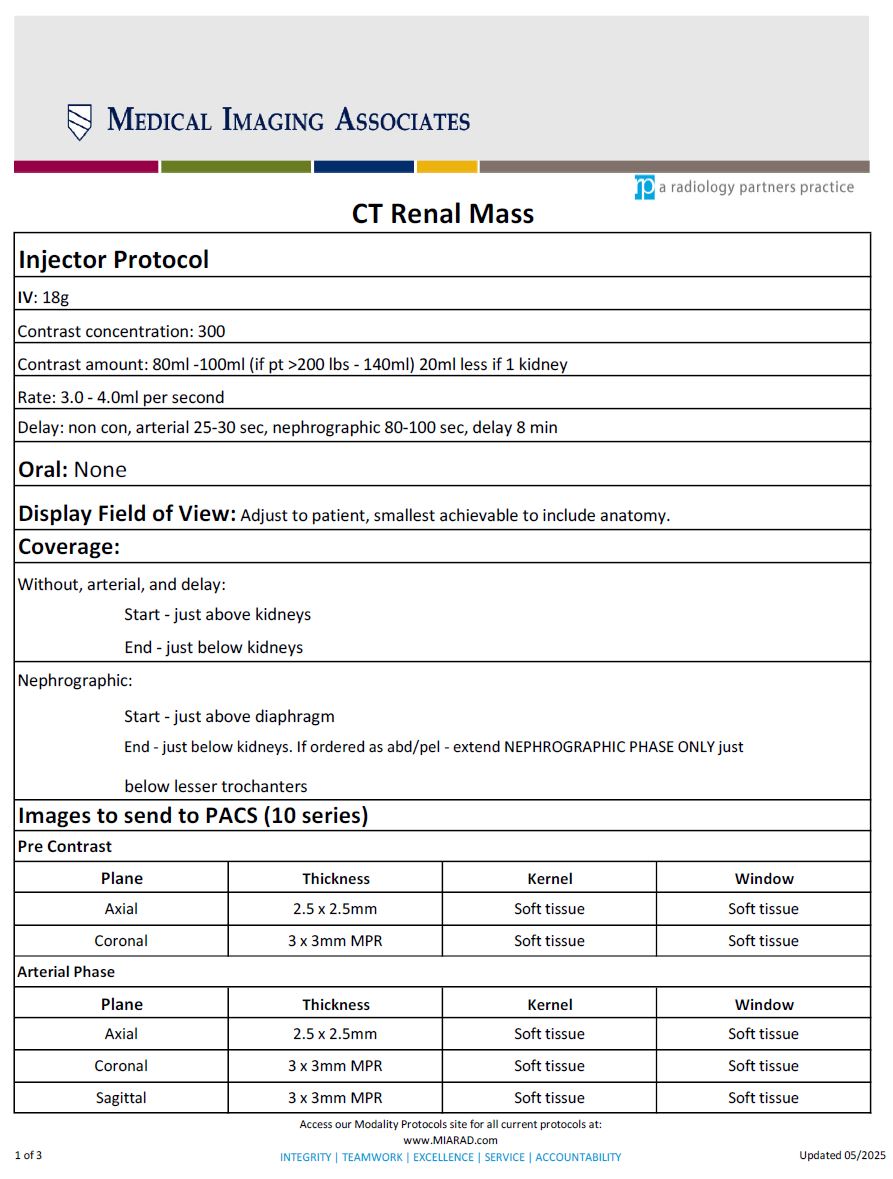 CT Renal Mass 05-2025